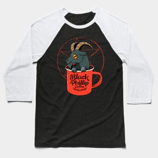 Black Phillip Coffee Baseball T-Shirt